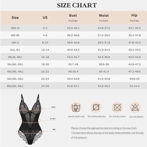 Popilush Lace Shapewear Bodysuit Tummy Control Backless V Neck Thongs Sh… - Picture 14 of 14